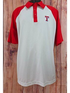 Texas Rangers MLB Red/White Polo Shirt Large